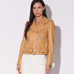 New Water baker Allison Jacket, Macaroon - Leather in Camel SZ S#2728